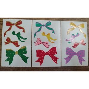 Vtg 1991 Mrs. Grossman's Stickers Assorted Color Bows 3 Unused Mods S278